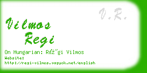 vilmos regi business card